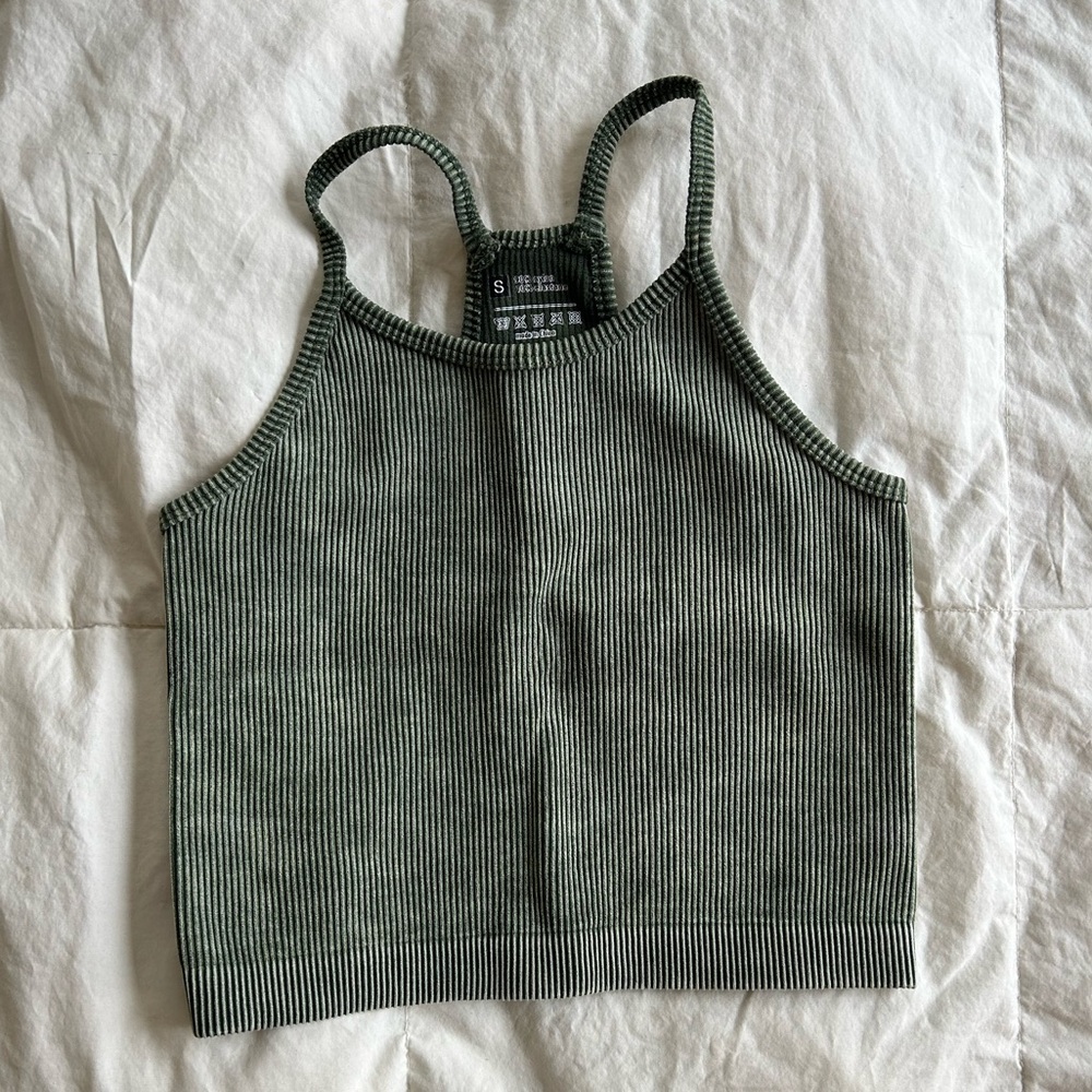 Olive green top